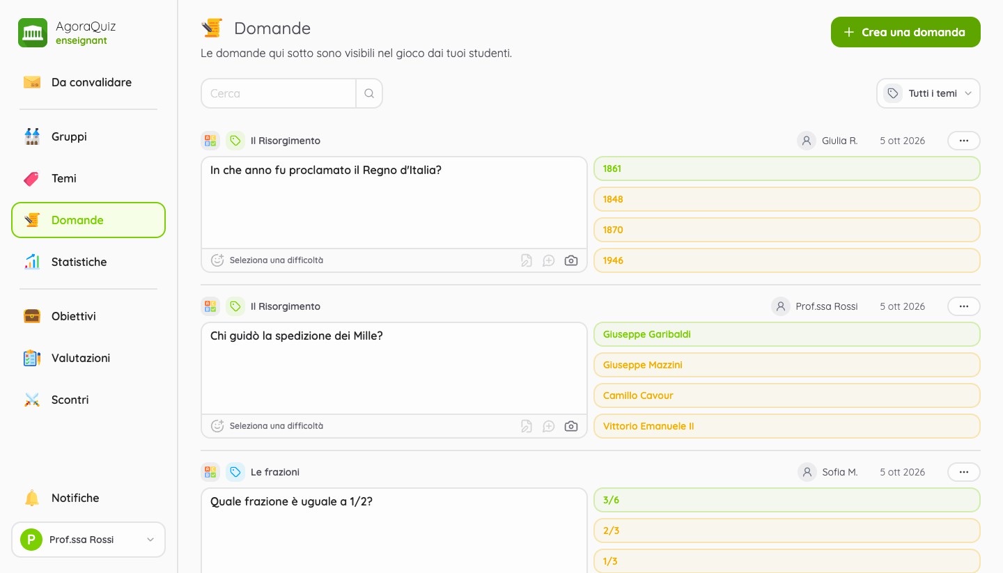 Domande in gioco